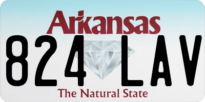 AR license plate 824LAV