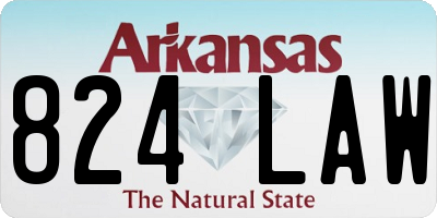 AR license plate 824LAW