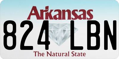 AR license plate 824LBN