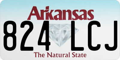 AR license plate 824LCJ