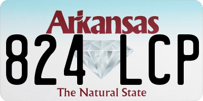 AR license plate 824LCP