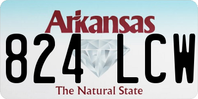 AR license plate 824LCW