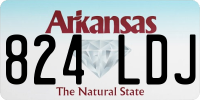 AR license plate 824LDJ