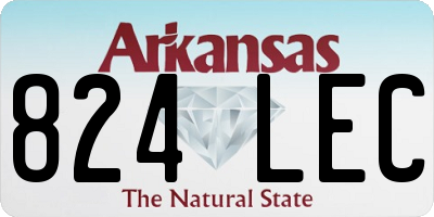 AR license plate 824LEC
