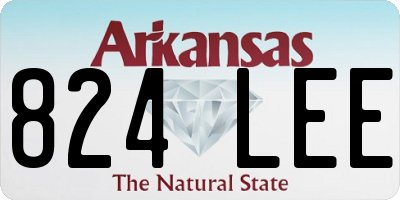 AR license plate 824LEE