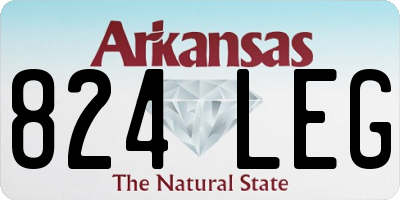 AR license plate 824LEG