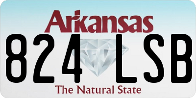AR license plate 824LSB