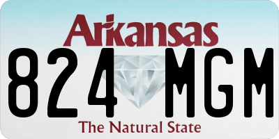 AR license plate 824MGM