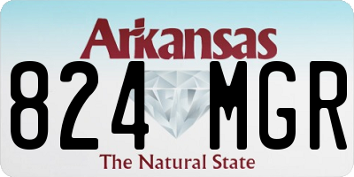 AR license plate 824MGR