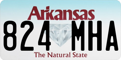 AR license plate 824MHA