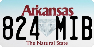 AR license plate 824MIB