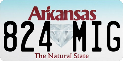 AR license plate 824MIG