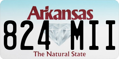 AR license plate 824MII