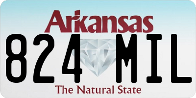 AR license plate 824MIL