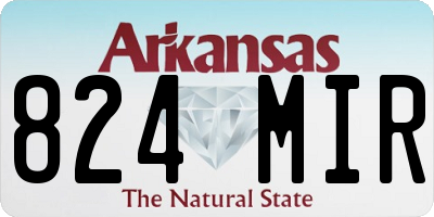 AR license plate 824MIR