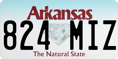AR license plate 824MIZ