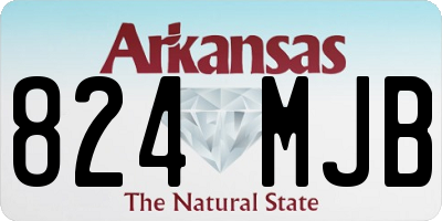 AR license plate 824MJB