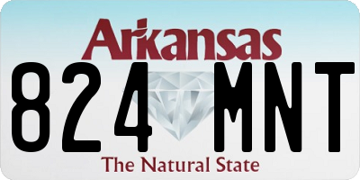 AR license plate 824MNT