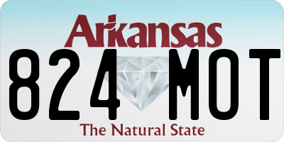 AR license plate 824MOT
