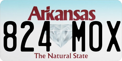 AR license plate 824MOX