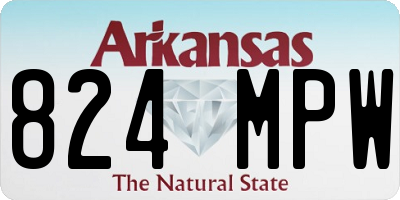 AR license plate 824MPW
