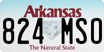 AR license plate 824MSO