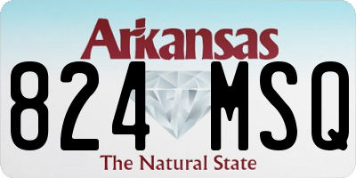 AR license plate 824MSQ