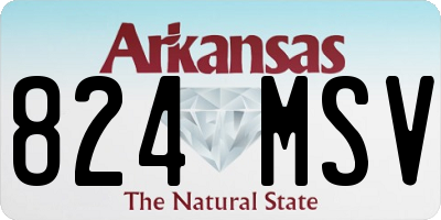 AR license plate 824MSV