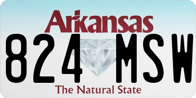 AR license plate 824MSW