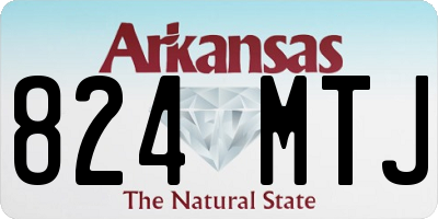 AR license plate 824MTJ