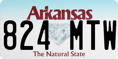 AR license plate 824MTW