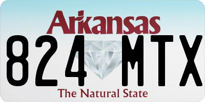 AR license plate 824MTX