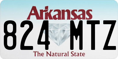 AR license plate 824MTZ