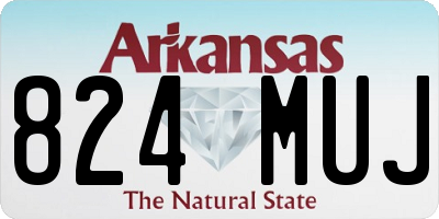 AR license plate 824MUJ