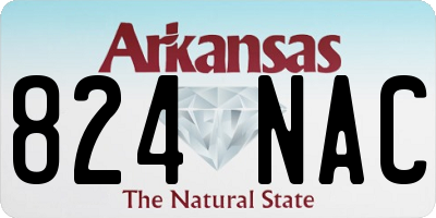 AR license plate 824NAC
