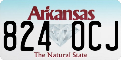AR license plate 824OCJ
