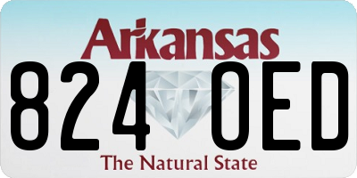 AR license plate 824OED