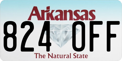 AR license plate 824OFF