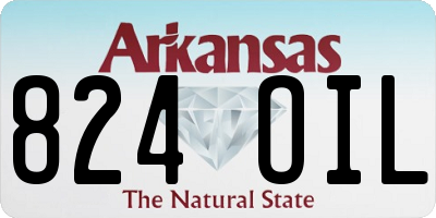 AR license plate 824OIL