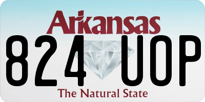 AR license plate 824UOP