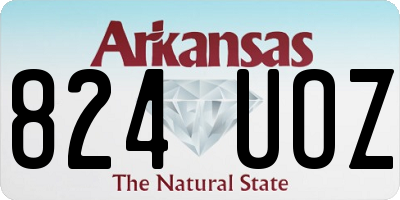 AR license plate 824UOZ
