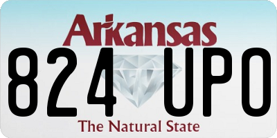 AR license plate 824UPO