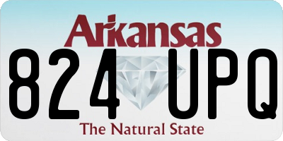 AR license plate 824UPQ