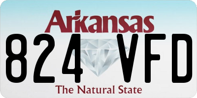 AR license plate 824VFD