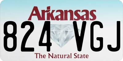 AR license plate 824VGJ