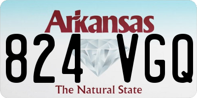 AR license plate 824VGQ