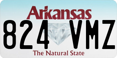 AR license plate 824VMZ