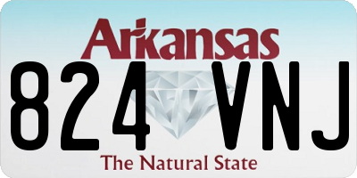AR license plate 824VNJ
