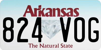 AR license plate 824VOG