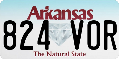 AR license plate 824VOR